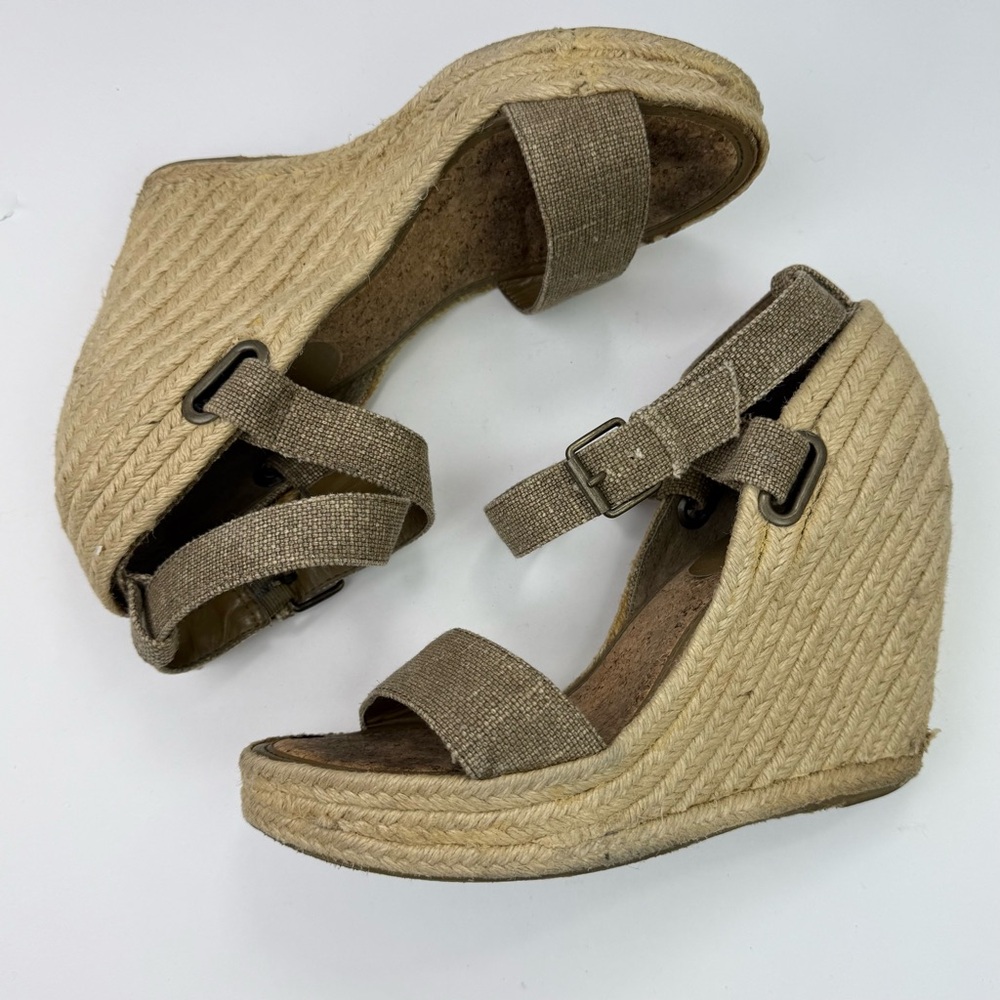 ENZO ANGIOLINI Ankle Strap Jute Wedge Espadrille Platform Sandal